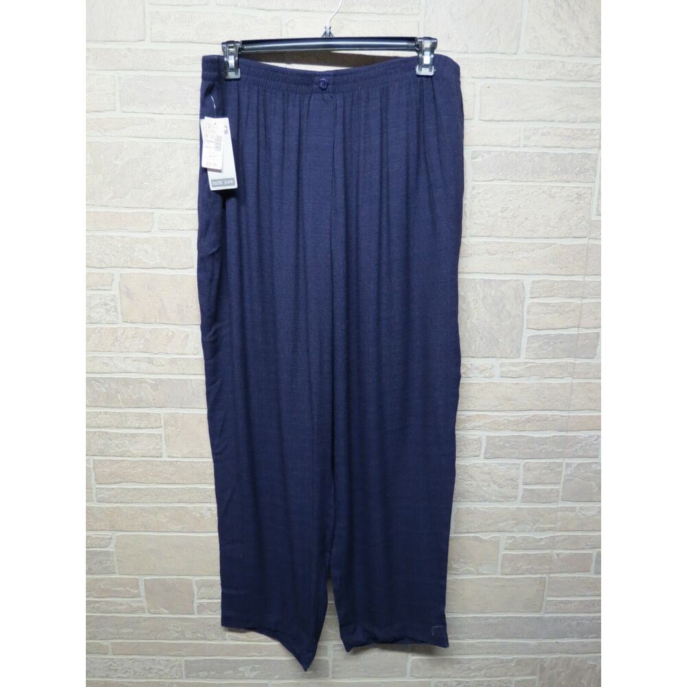 Vtg Dressbarn Plus Size 24 Purple Textured Loose Fit Dress Pants NOS NWT